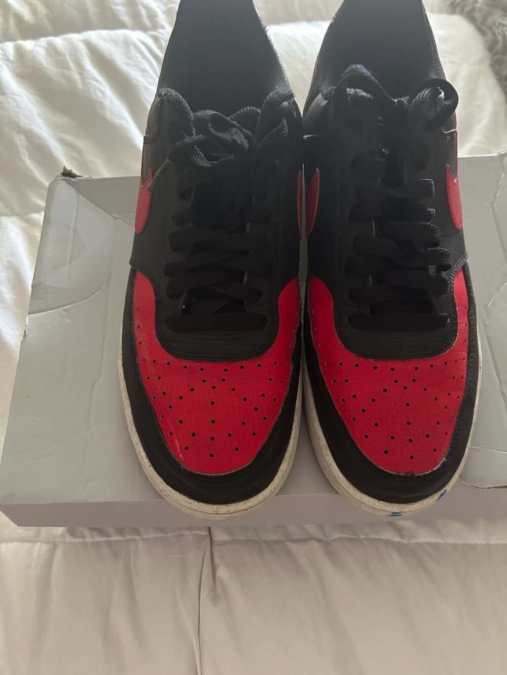 Nike Court Vision Low Sneakers Black University Red